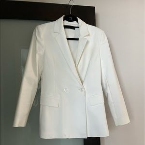 Zara dbl breasted white jacket ! Chic and simple!